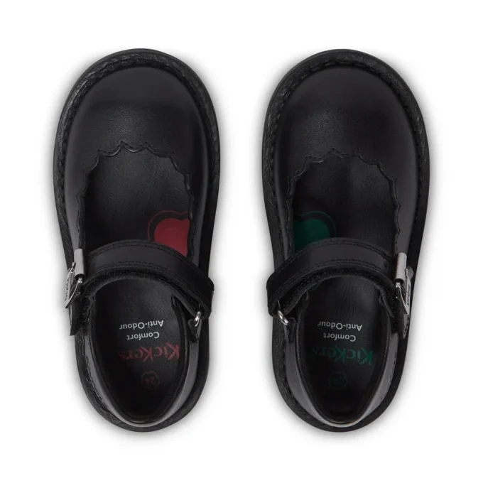 Adlar MJ Scallop Leather Black για κορίτσια Adlar MJ Scallop Leather Black για κορίτσια