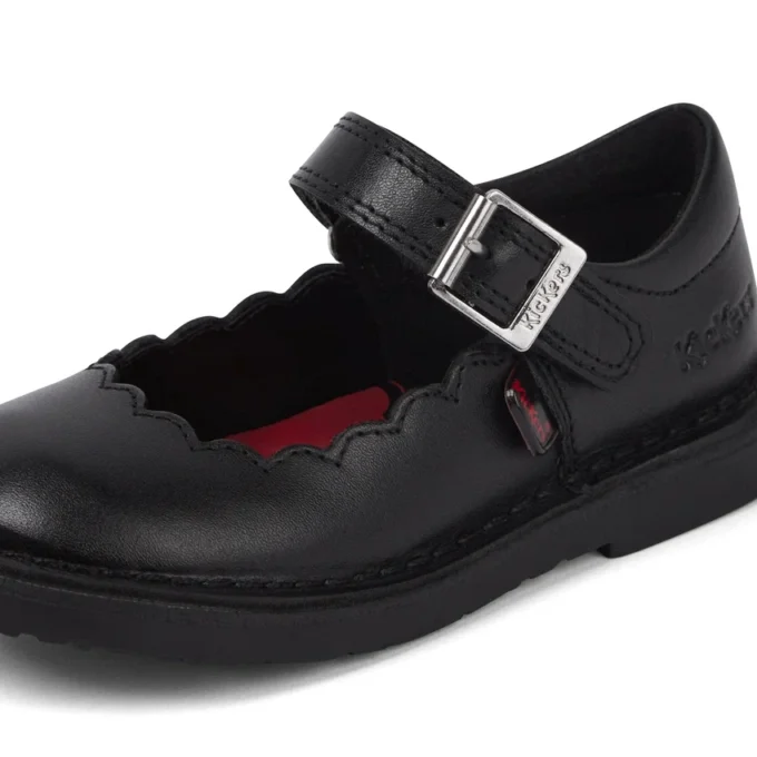Adlar MJ Scallop Leather Black για κορίτσια Adlar MJ Scallop Leather Black για κορίτσια