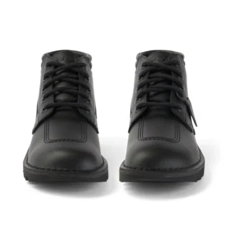 Ανδρικά Kick Hi με επένδυση, δέρμα, μαύρα