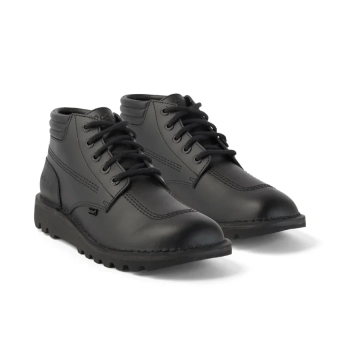 Ανδρικά Kick Hi με επένδυση, δέρμα, μαύρα Ανδρικά Kick Hi με επένδυση, δέρμα, μαύρα