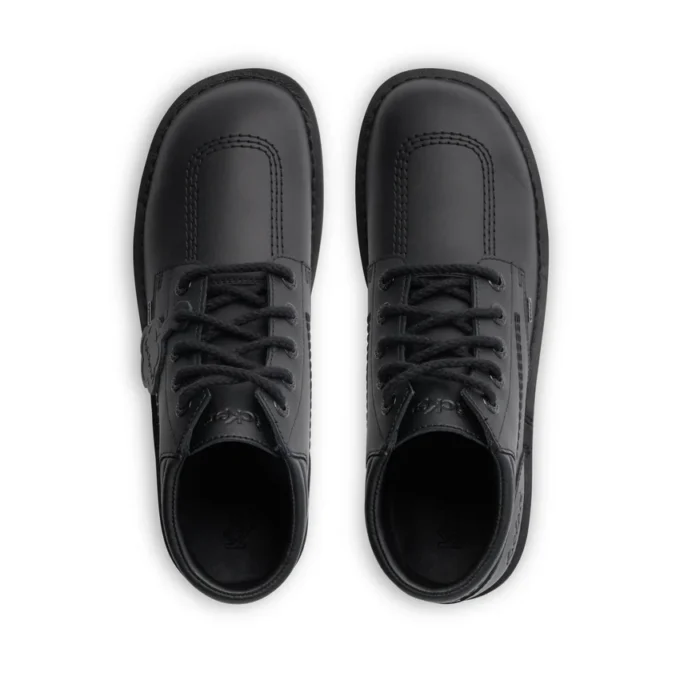 Ανδρικά Kick Hi με επένδυση, δέρμα, μαύρα Ανδρικά Kick Hi με επένδυση, δέρμα, μαύρα