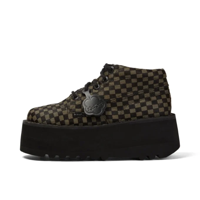 Ενήλικες Unisex Kick Hi Platform Leather Μαύρο/Κακί Ενήλικες Unisex Kick Hi Platform Leather Μαύρο/Κακί