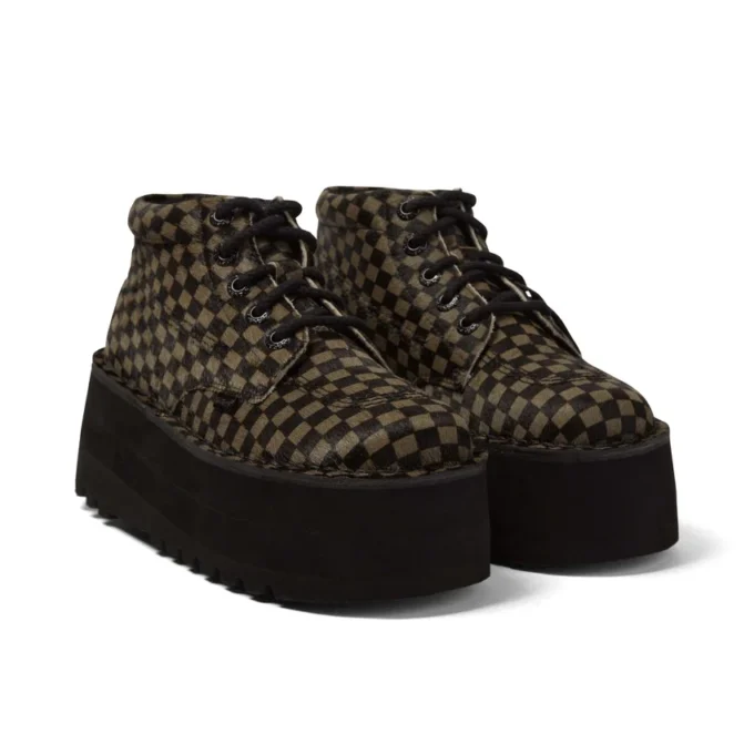 Ενήλικες Unisex Kick Hi Platform Leather Μαύρο/Κακί Ενήλικες Unisex Kick Hi Platform Leather Μαύρο/Κακί