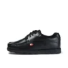 Fragma Lace 4 Eyelet Leather Black για εφήβους
