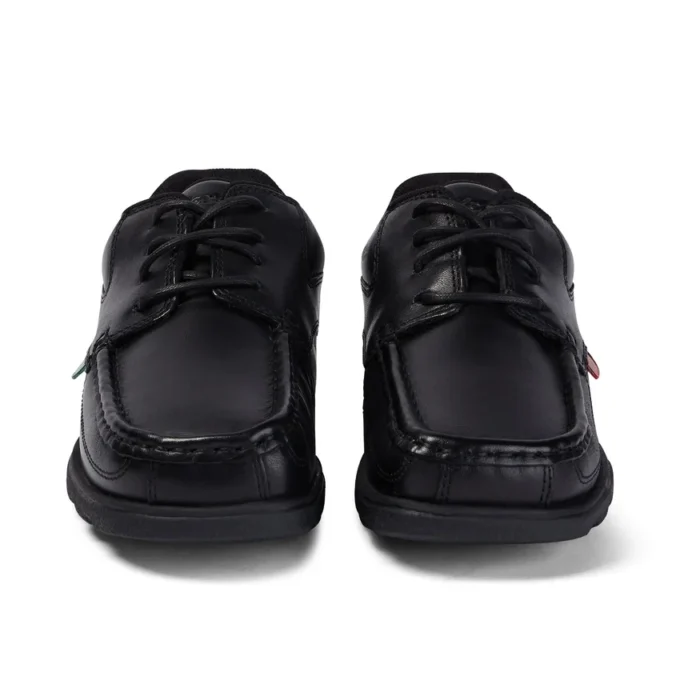 Fragma Lace 4 Eyelet Leather Black για εφήβους