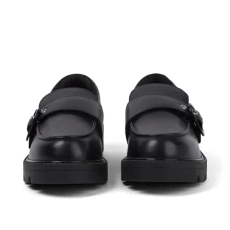 Γυναικεία Kori Monk Strap Δέρμα Μαύρο