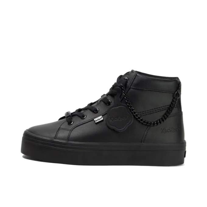 Γυναικεία Tovni Hi Stack Chain Leather Black