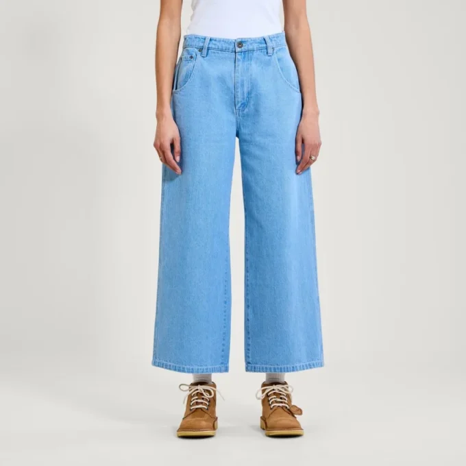 Γυναικείο Kickers Classic Wide Leg Jean Μπλε Γυναικείο Kickers Classic Wide Leg Jean Μπλε