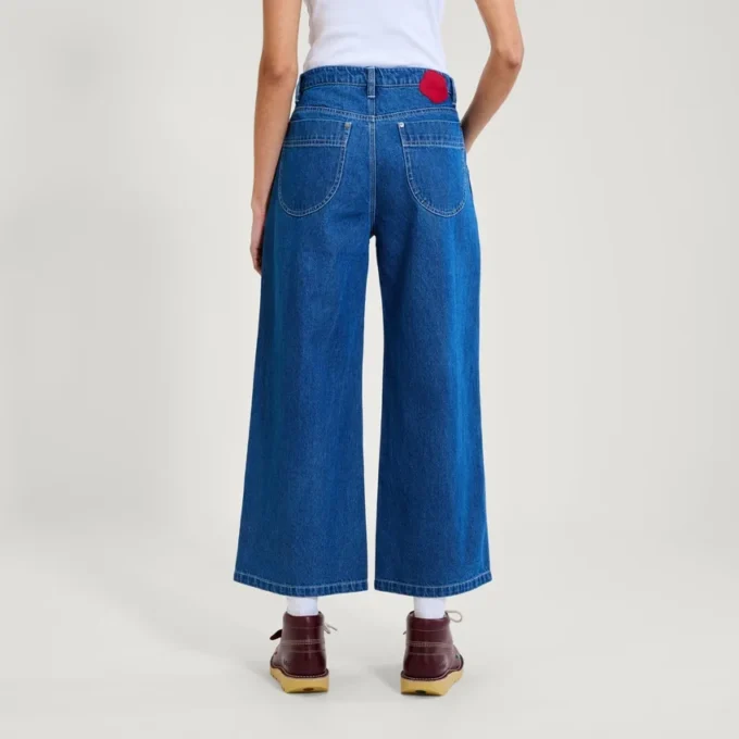 Γυναικείο Kickers Classic Wide Leg Jean Μπλε Γυναικείο Kickers Classic Wide Leg Jean Μπλε