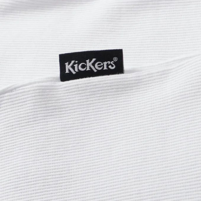 Γυναικείο κλασικό ριμπ γιλέκο Kickers σε λευκό χρώμα Γυναικείο κλασικό ριμπ γιλέκο Kickers σε λευκό χρώμα