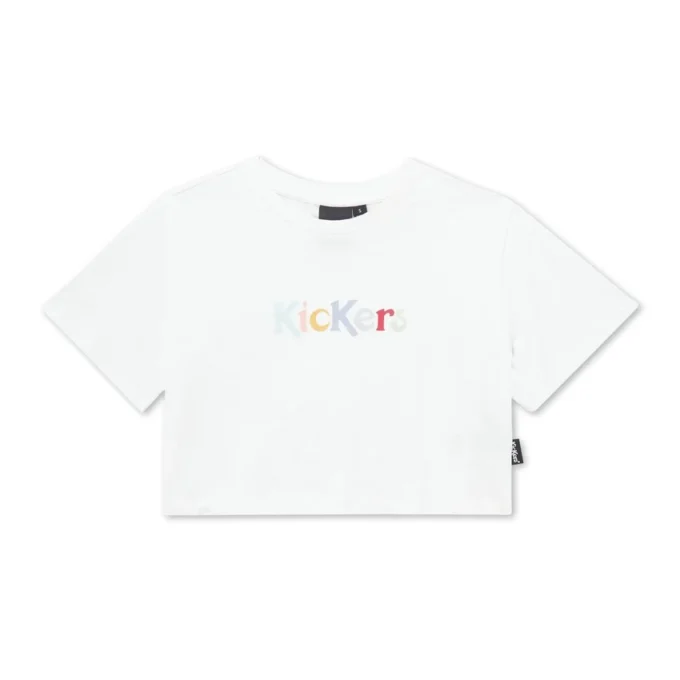 Γυναικείο μπλουζάκι Kickers Classic με στρογγυλό λαιμό, λευκό Γυναικείο μπλουζάκι Kickers Classic με στρογγυλό λαιμό, λευκό