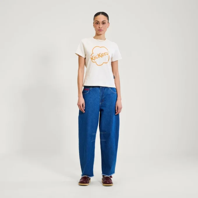 Γυναικείο μπλουζάκι Kickers Classic Skinny Λευκό