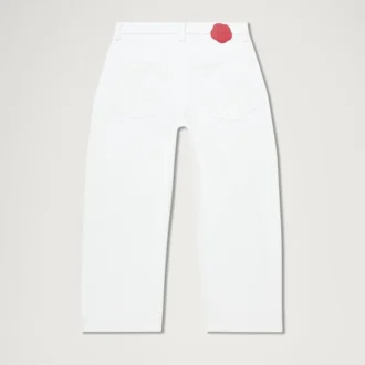 Γυναικείο τζιν Kickers Classic Barrel Leg λευκό