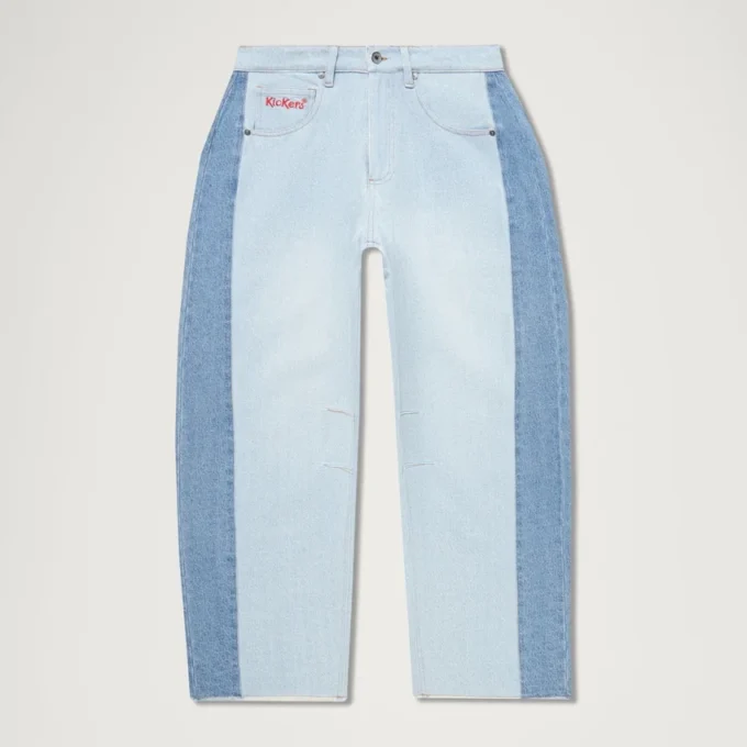 Γυναικείο τζιν Kickers Classic Wide Leg Barrel μπλε Γυναικείο τζιν Kickers Classic Wide Leg Barrel μπλε