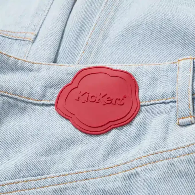 Γυναικείο τζιν Kickers Classic Wide Leg Barrel μπλε Γυναικείο τζιν Kickers Classic Wide Leg Barrel μπλε