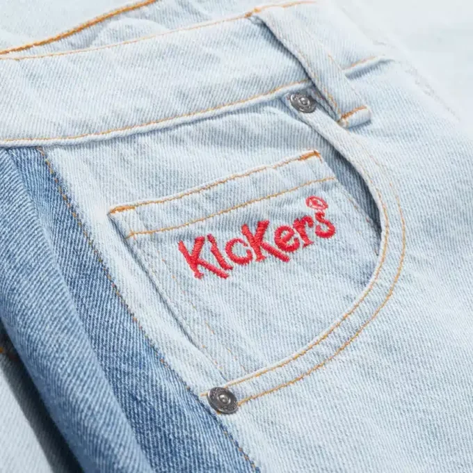 Γυναικείο τζιν Kickers Classic Wide Leg Barrel μπλε Γυναικείο τζιν Kickers Classic Wide Leg Barrel μπλε