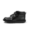 Junior Boys Kick Hi Roll Leather Black Junior Boys Kick Hi Roll Leather Black