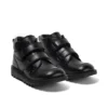 Junior Boys Kick Hi Roll Leather Black Junior Boys Kick Hi Roll Leather Black