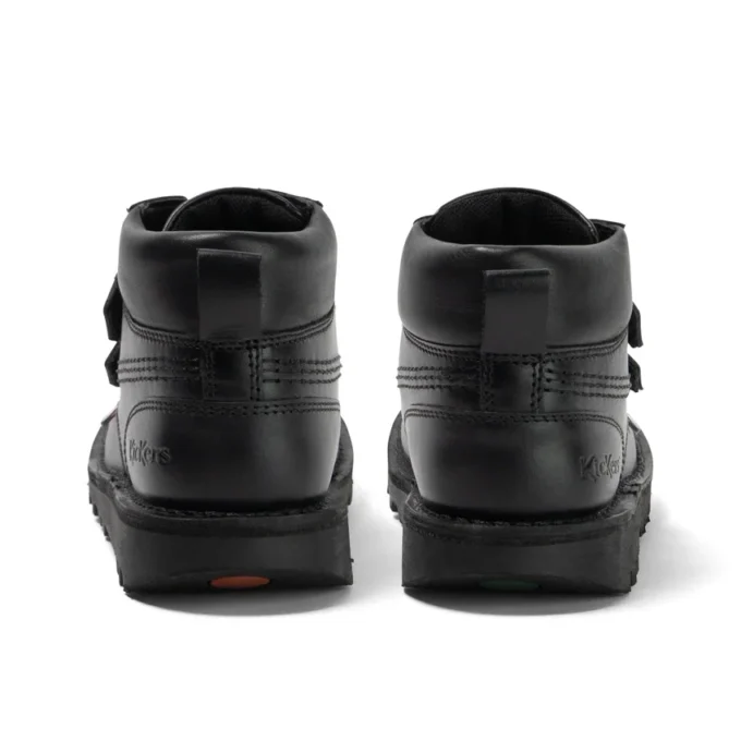 Junior Boys Kick Hi Roll Leather Black Junior Boys Kick Hi Roll Leather Black