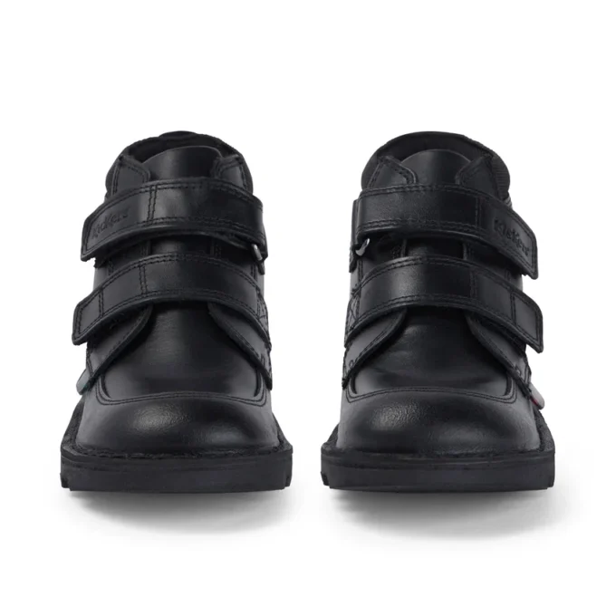 Junior Boys Kick Hi Scuff Leather Black Junior Boys Kick Hi Scuff Leather Black