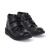 Junior Boys Kick Hi Scuff Leather Black Junior Boys Kick Hi Scuff Leather Black