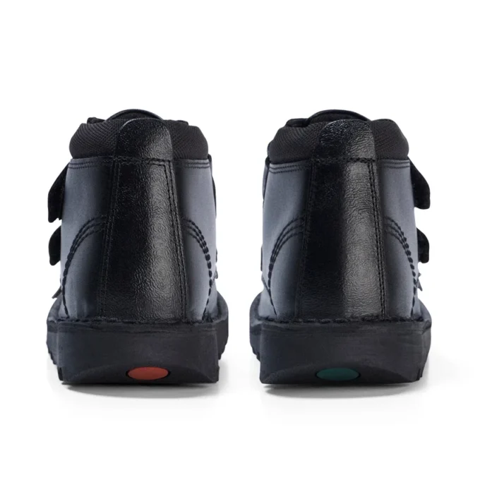 Junior Boys Kick Hi Scuff Leather Black Junior Boys Kick Hi Scuff Leather Black