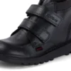 Junior Boys Kick Hi Scuff Leather Black Junior Boys Kick Hi Scuff Leather Black