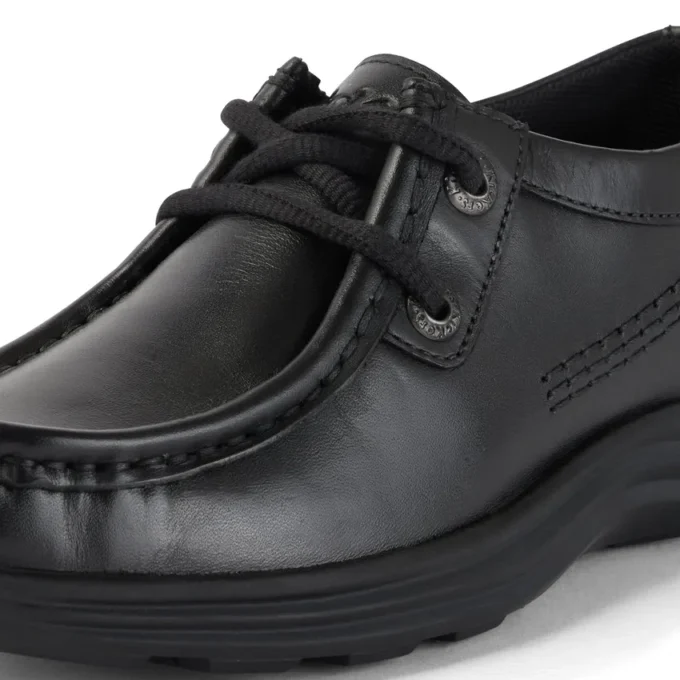 Junior Boys Reasan Moc Leather Black Junior Boys Reasan Moc Leather Black