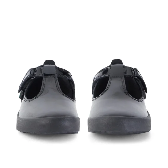 Junior Girls Kariko T Bar Patent Leather Black
