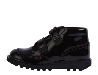 Junior Girls Kick Hi Vel Brogue Λουστρίνι Μαύρο