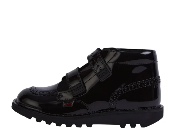 Junior Girls Kick Hi Vel Brogue Λουστρίνι Μαύρο Junior Girls Kick Hi Vel Brogue Λουστρίνι Μαύρο