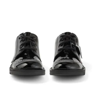 Junior Girls Kick Lo Brogue Patent Leather Black