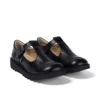 Junior Girls Kick T-Bar Leather Black Junior Girls Kick T-Bar Leather Black