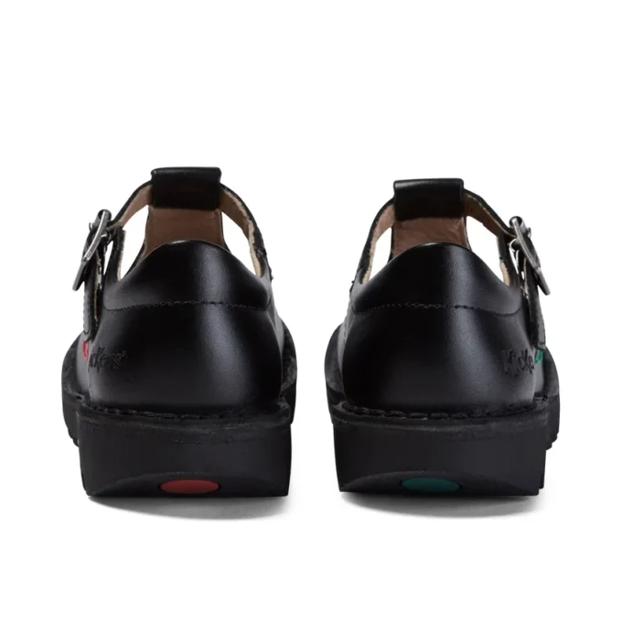 Junior Girls Kick T-Bar Leather Black Junior Girls Kick T-Bar Leather Black