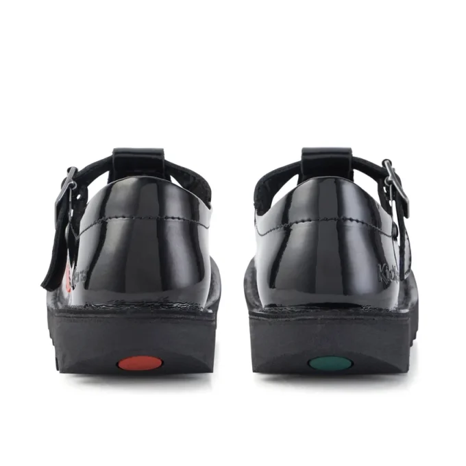 Junior Girls Kick T-Bar Patent Leather Black