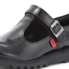 Junior Girls Kick T-Bar Vel Patent Leather Black Junior Girls Kick T-Bar Vel Patent Leather Black