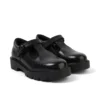 Junior Girls Kori T Bar Leather Black