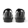 Junior Girls Lachly Brogue T-Bar Patent Leather Black