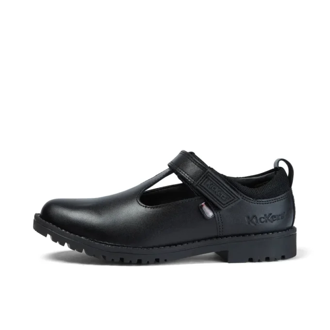 Junior Girls Lachly T-Bar Leather Black Junior Girls Lachly T-Bar Leather Black