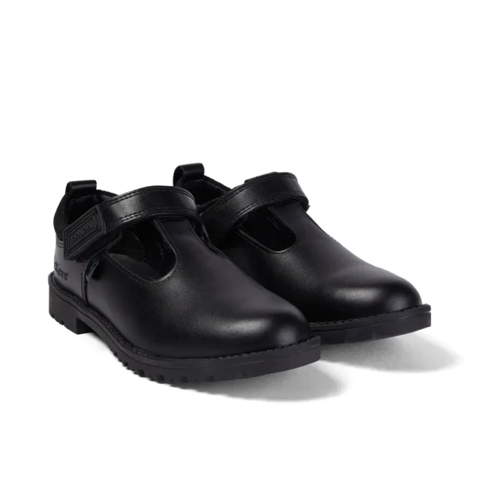 Junior Girls Lachly T-Bar Leather Black Junior Girls Lachly T-Bar Leather Black