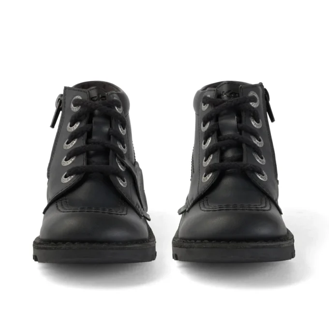 Junior Unisex Kick Hi Zip Leather Alternative Μαύρο
