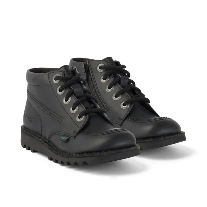 Junior Unisex Kick Hi Zip Leather Alternative Μαύρο
