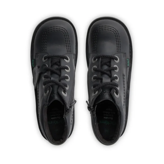 Junior Unisex Kick Hi Zip Leather Alternative Μαύρο
