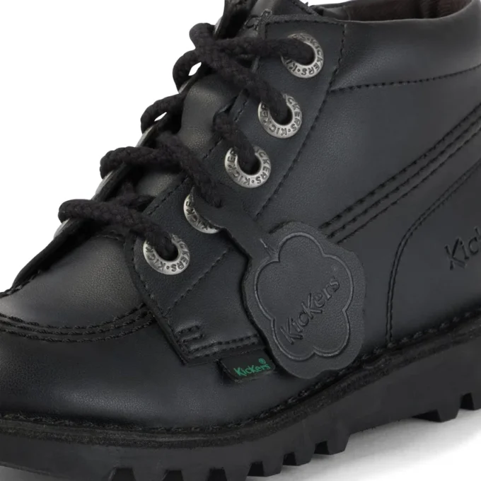 Junior Unisex Kick Hi Zip Leather Alternative Μαύρο