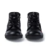 Junior Unisex Kick Hi Zip Leather Black Junior Unisex Kick Hi Zip Leather Black