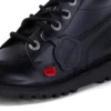 Junior Unisex Kick Hi Zip Leather Black Junior Unisex Kick Hi Zip Leather Black