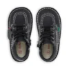 Junior Unisex Kick Hi Zip Leather Μαύρο/Λευκό