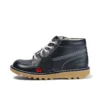 Junior Unisex Kick Hi Zip Leather Navy Junior Unisex Kick Hi Zip Leather Navy