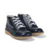 Junior Unisex Kick Hi Zip Leather Navy Junior Unisex Kick Hi Zip Leather Navy