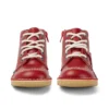 Junior Unisex Kick Hi Zip Leather Red Junior Unisex Kick Hi Zip Leather Red